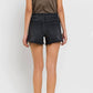 Vervet By Flying Monkey - High Rise Side Slit Raw Hem Denim Shorts