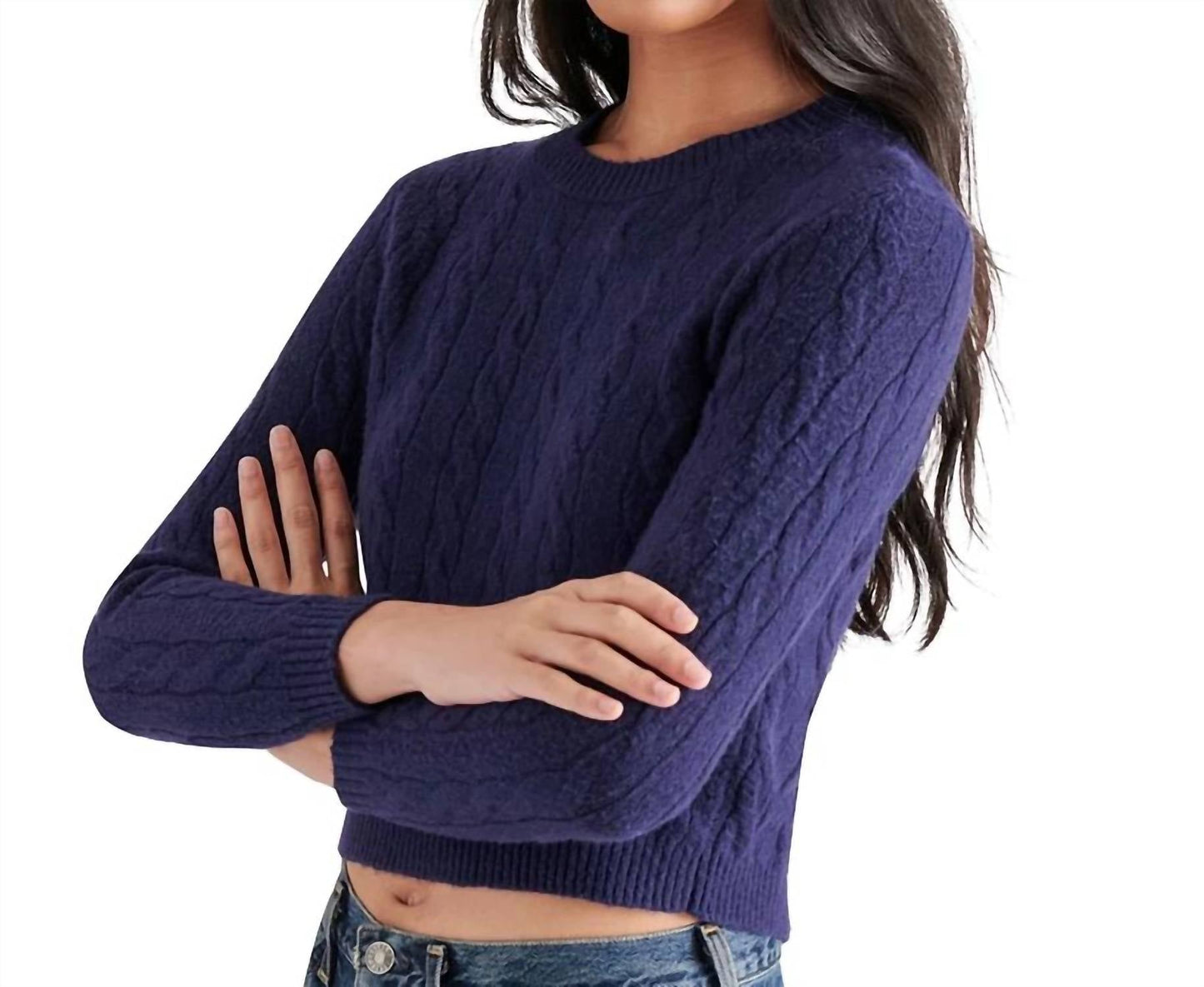 Steve Madden - Jeany Bow Back Cable Knit Sweater