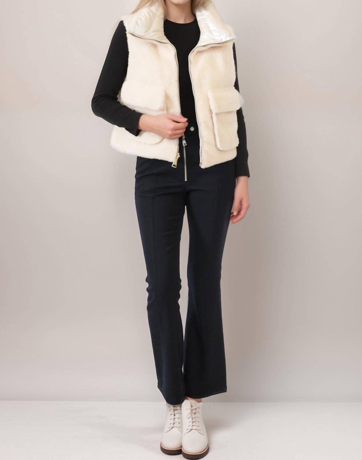 Belle Fare - Lodi Faux Shearling Reversible Vest