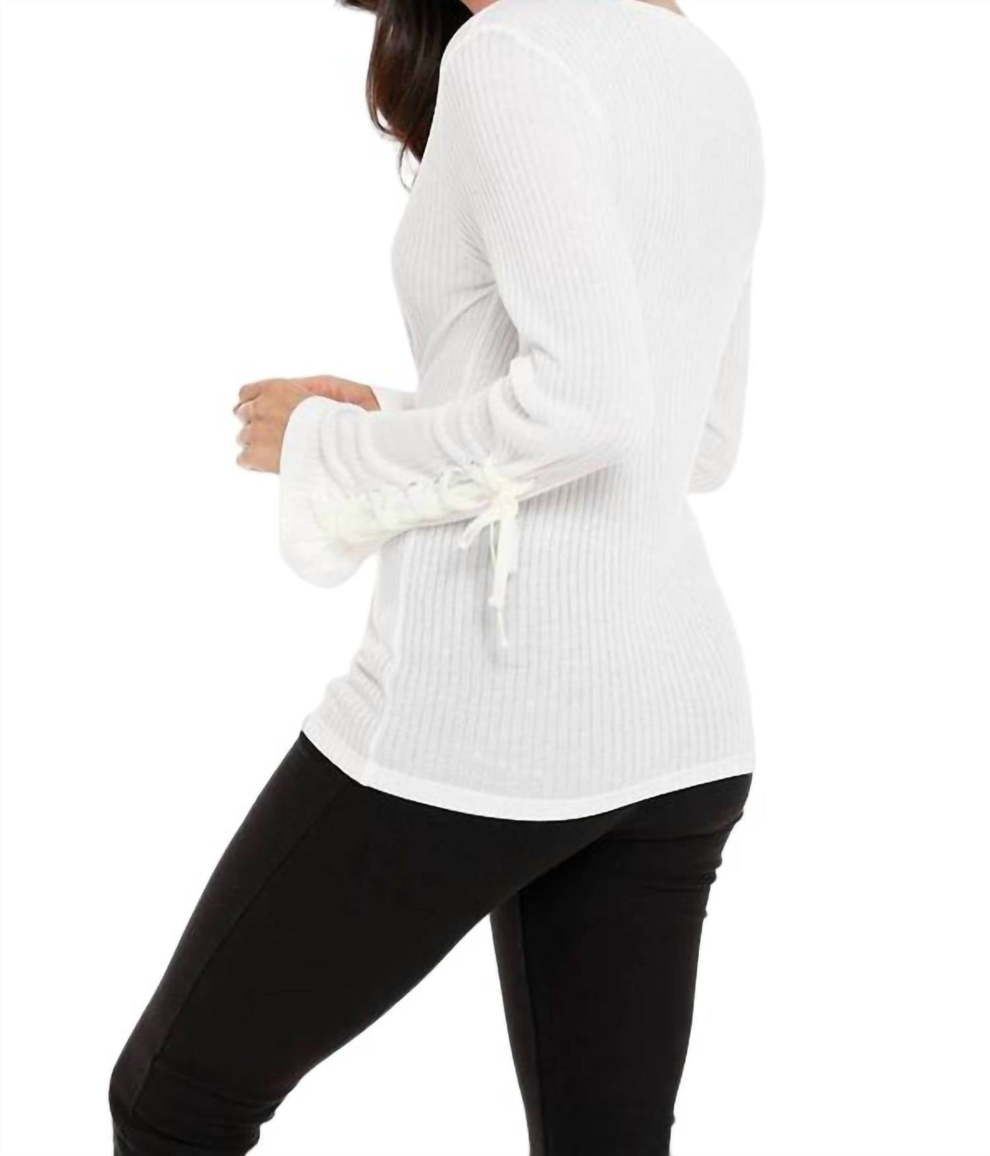 French Kyss - Leah Tie Long Sleeve Top