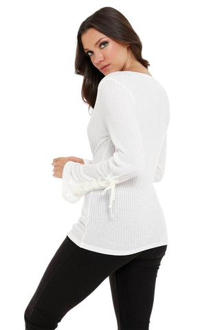 French Kyss - Leah Tie Long Sleeve Top