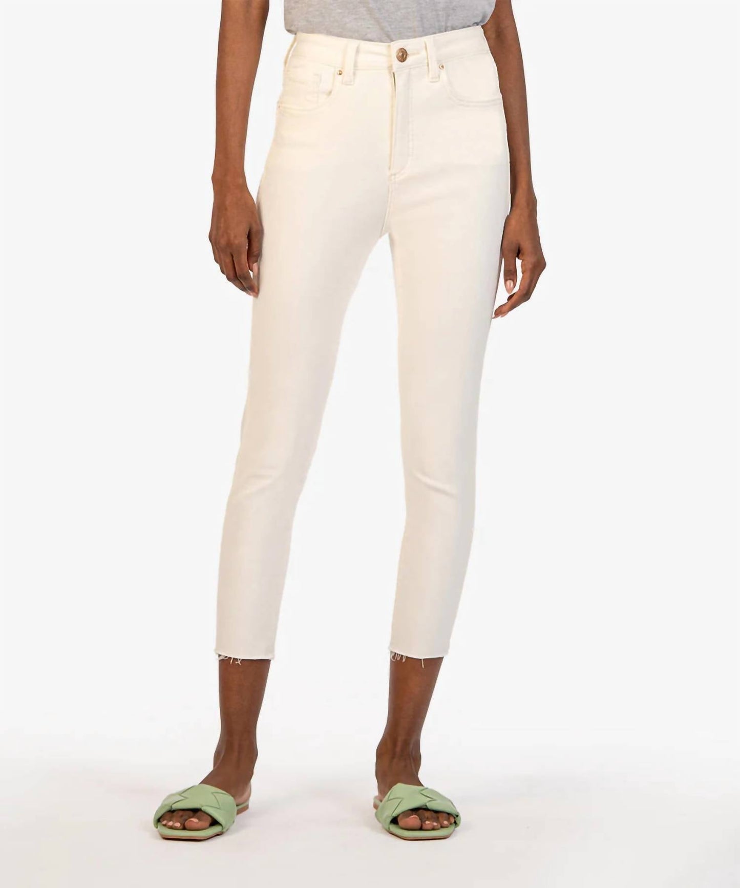 Kut From The Kloth - Connie Fab Ab Raw Hem High Waist Crop Skinny Jeans