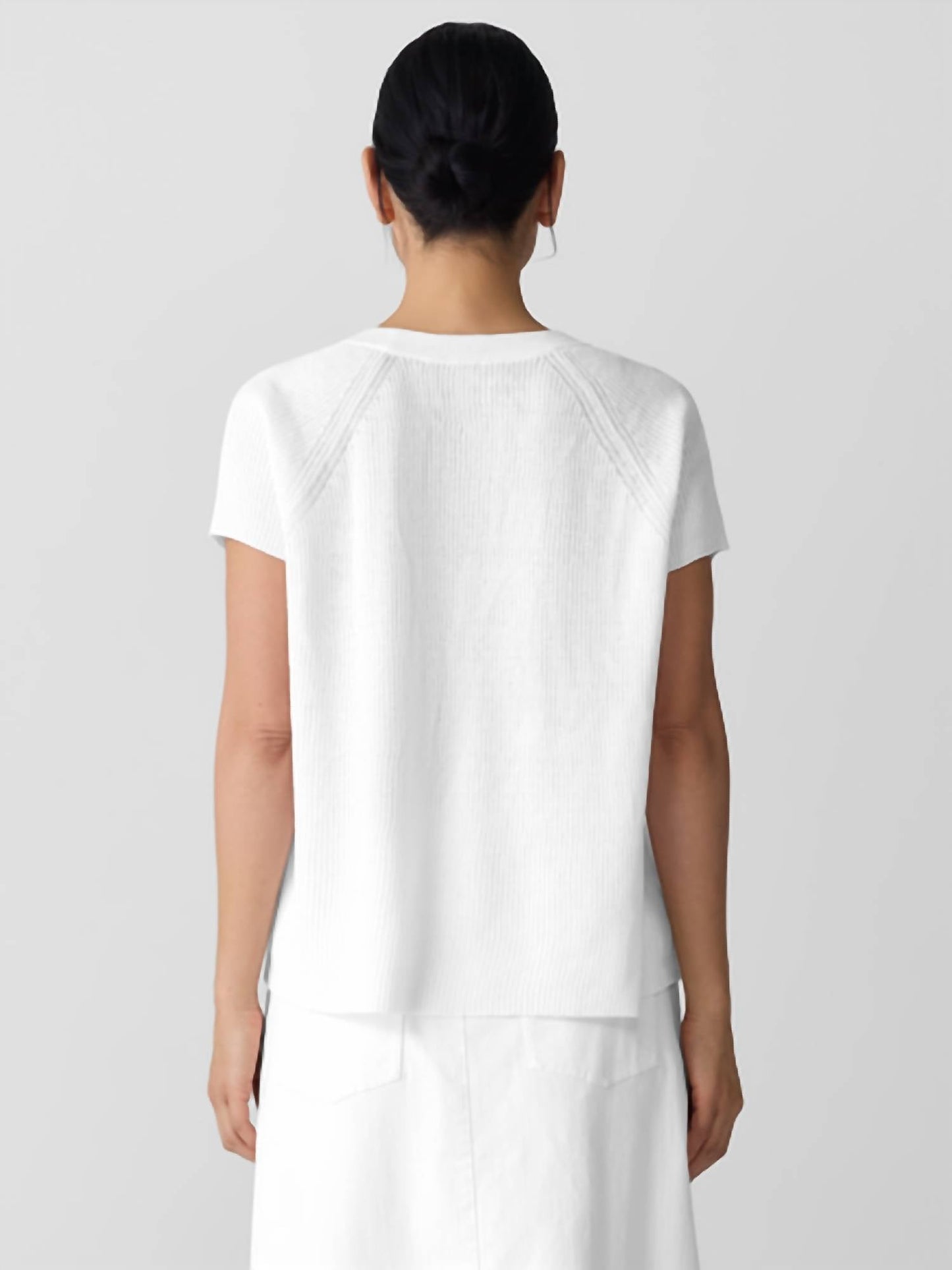 Eileen Fisher - Organic Linen Cotton Jewel Neck Top