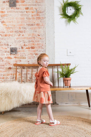 Omamimini - Girls' Back Ruffles Top