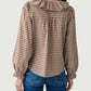 By Together - Gingham Ruffled Blouse