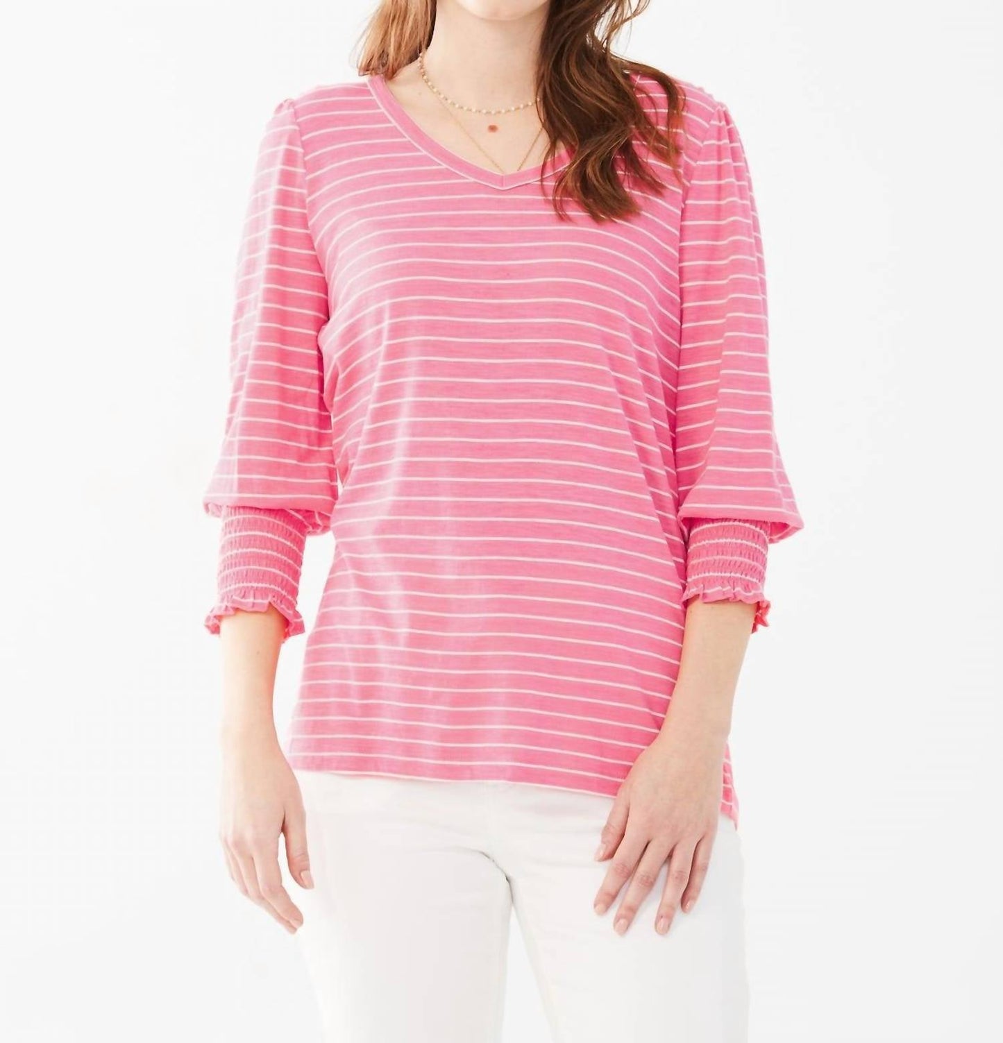 Fdj - Smocked Cuffs Top