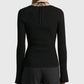 Simkhai - Minka Compact Rib Long Sleeve Halter Top