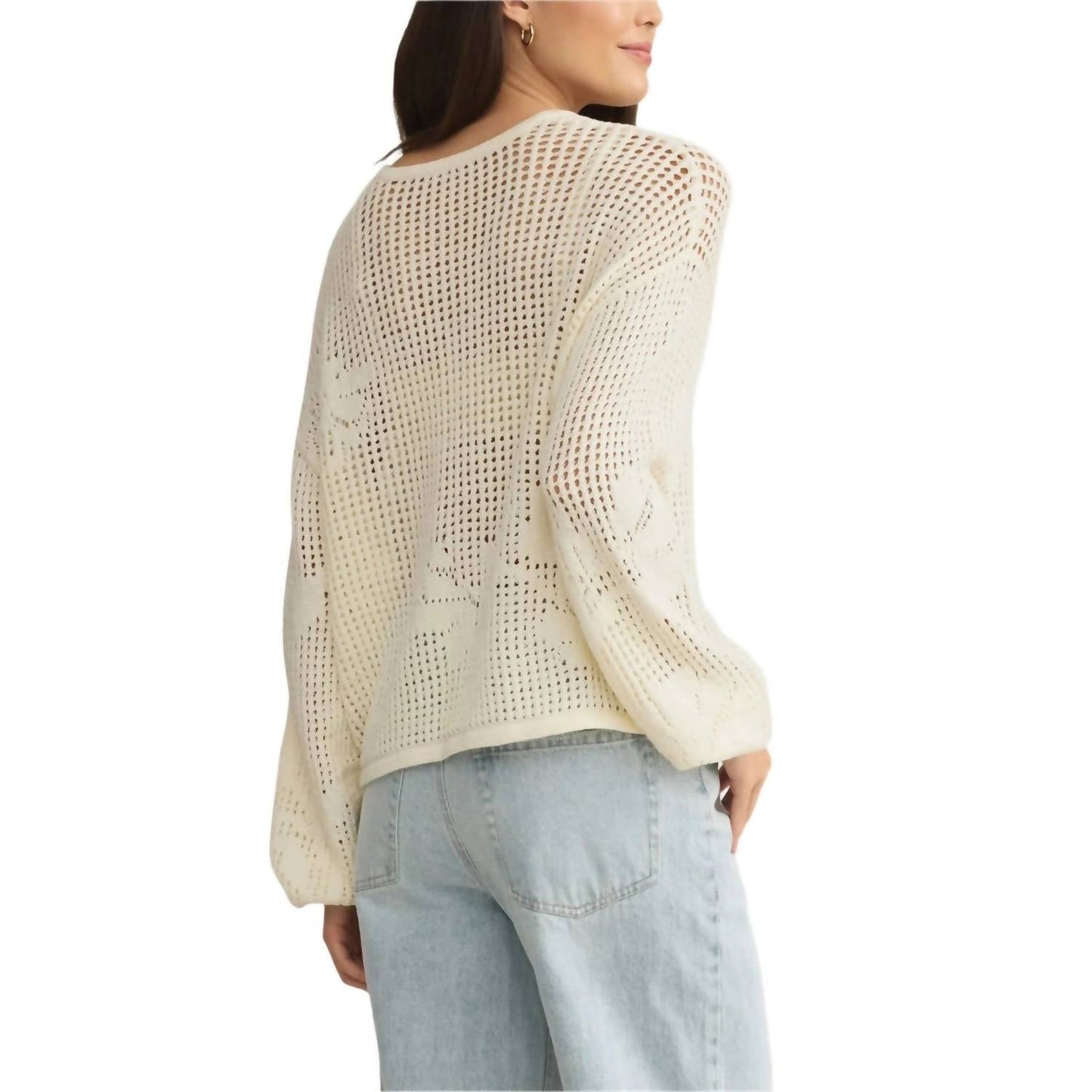 Z Supply - Yael Crochet Floral Sweater