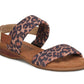 Ros Hommerson - Women's Cabana Leopard Fabric Luggage Atanado Leather