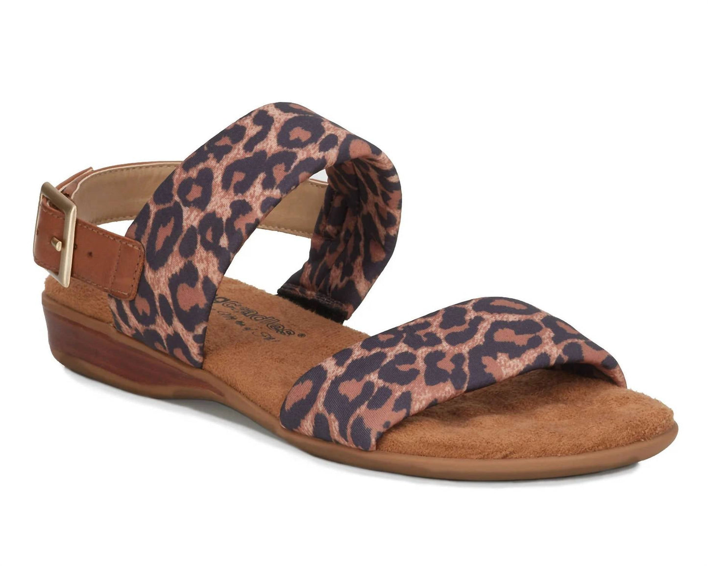 Ros Hommerson - Women's Cabana Leopard Fabric Luggage Atanado Leather