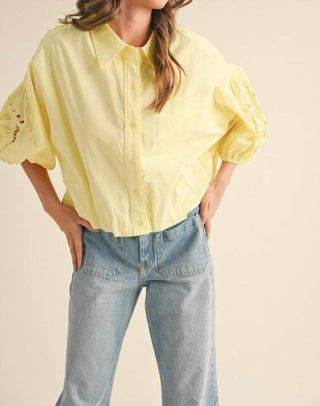 &Merci - Sweet Escape Collared Button Up Top