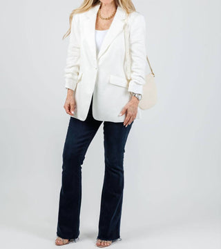 Cinq A Sept - Linen Suiting Kylie Blazer - Ivory