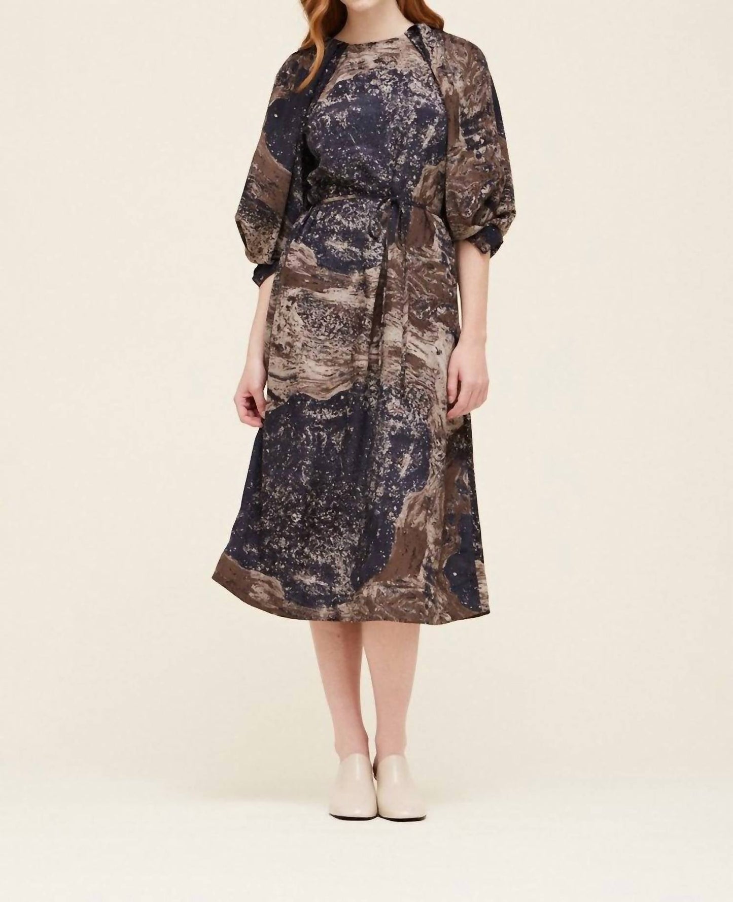 Grade & Gather - Blossom Sleeves Printed Dress