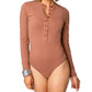 Buddylove - Ivy Henley Button Front Bodysuit