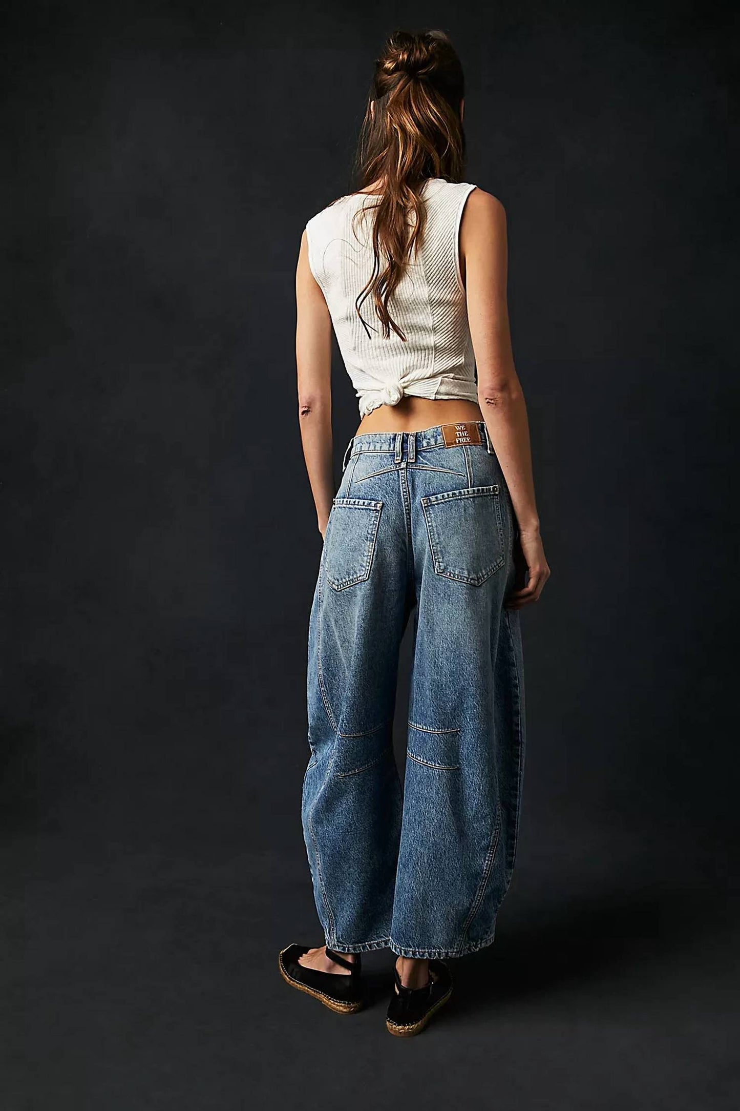 Free People - Good Luck Mid Rise Barrel Jean