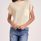 Elan - Cap Sleeve Crewneck Sweater