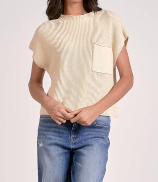 Elan - Cap Sleeve Crewneck Sweater