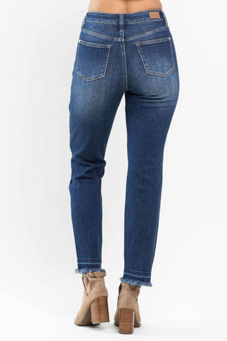 Judy Blue - High Waist Release Hem Non Distressed Slim Jeans