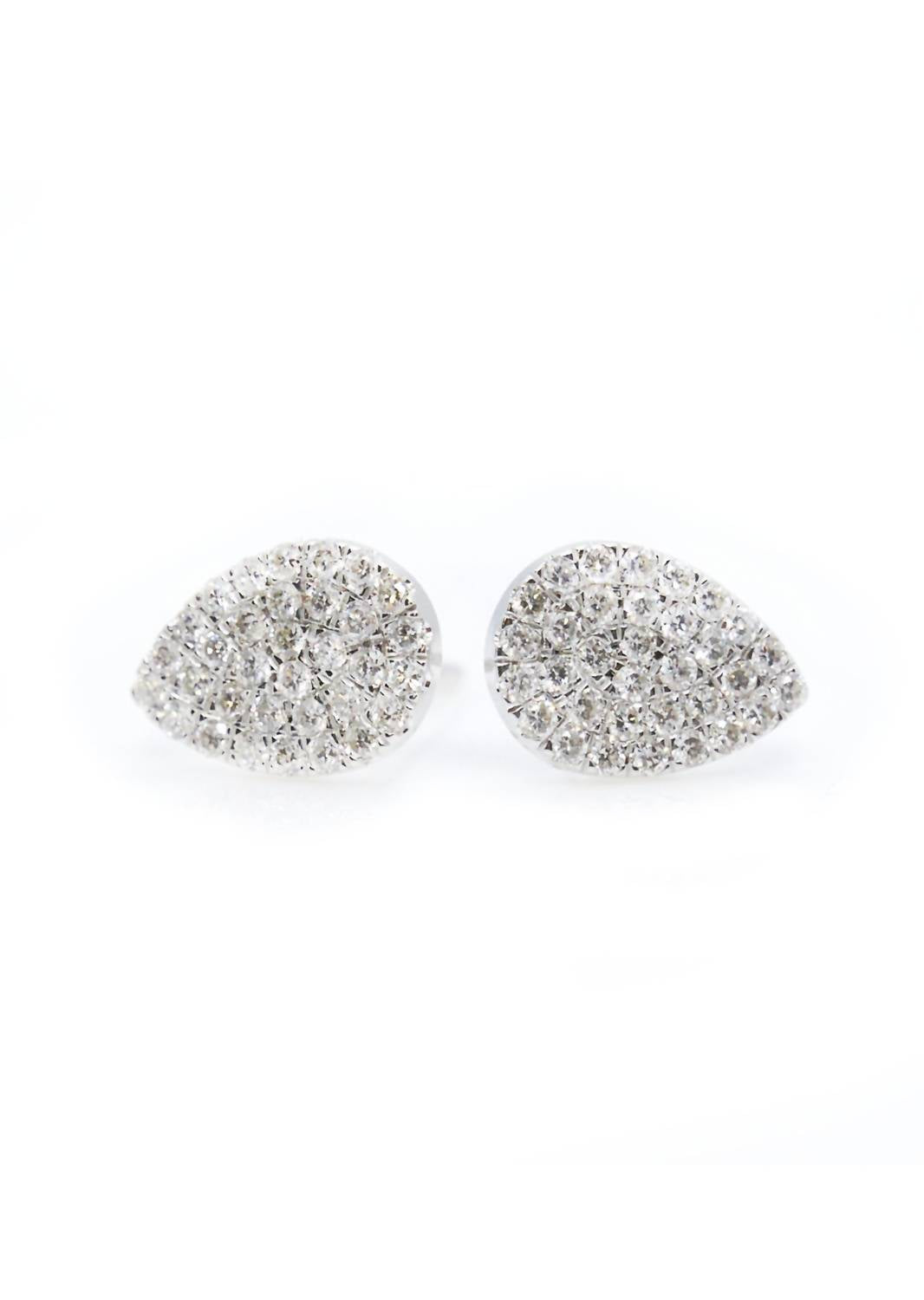 Gemma Couture - Pave Teardrop Diamond Earrings