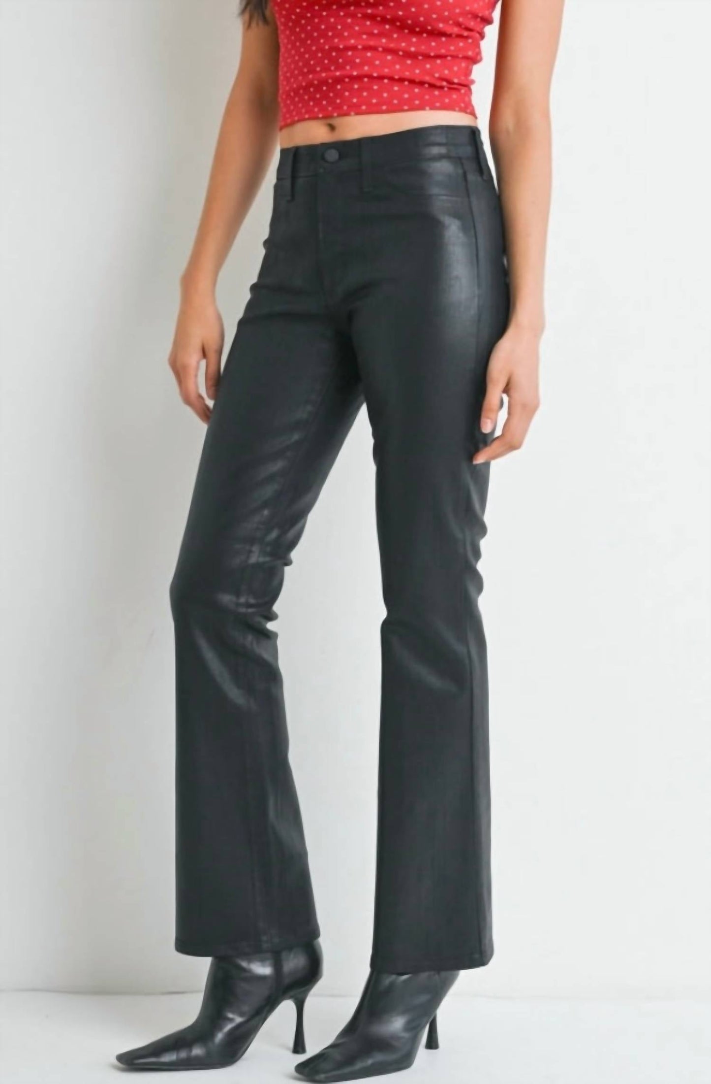 Just Black Denim - Coated Slim Bootcut Jean