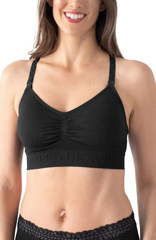 Kindred Bravely Simply Sublime Lace Racerback Nursing Bralette - Black
