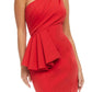 Ashleylauren - One Shoulder Ruched Cocktail Dress