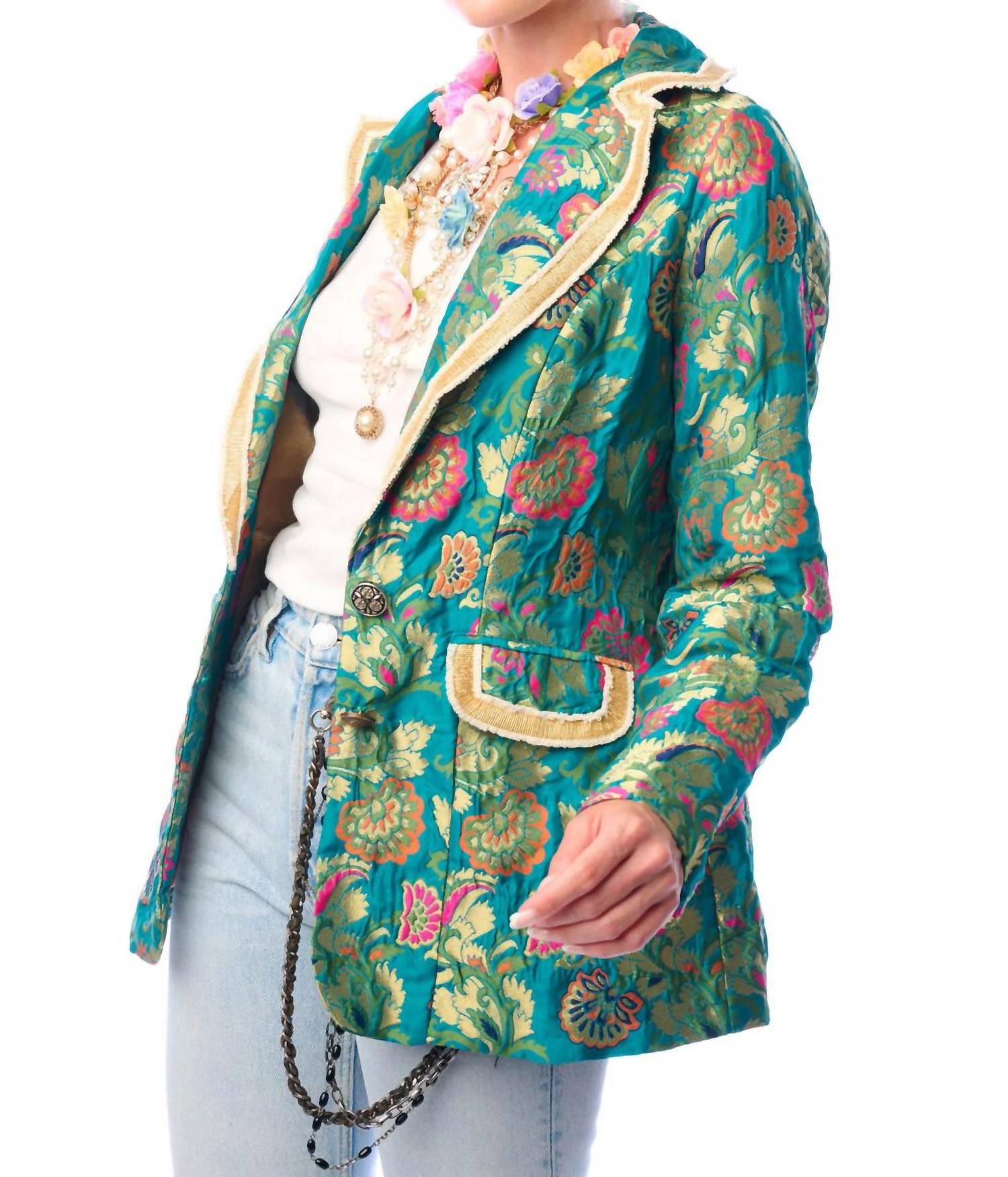 Aratta - Renaissance Silk Jacquard Blazer