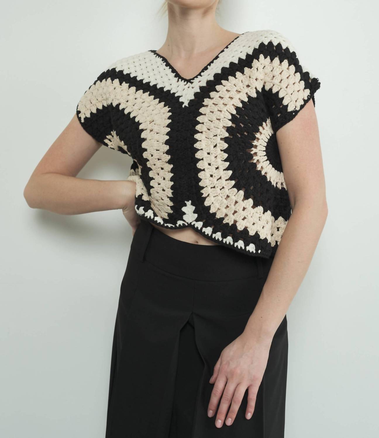 Aaron & Amber - Becky Handmade Crochet Sweater Top