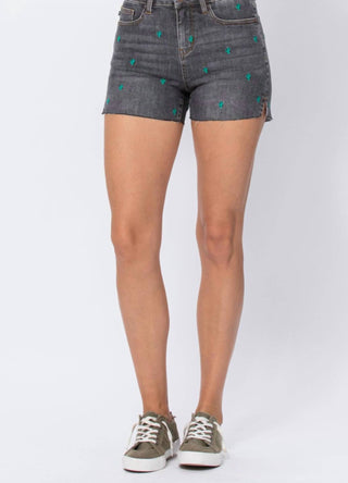 Judy Blue - Cactus Embroidered Jean Shorts