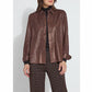 Lysse - Connie Patent Foil Vegan Suede Shacket