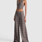 Alice + Olivia - Plaid Wide Leg Pant