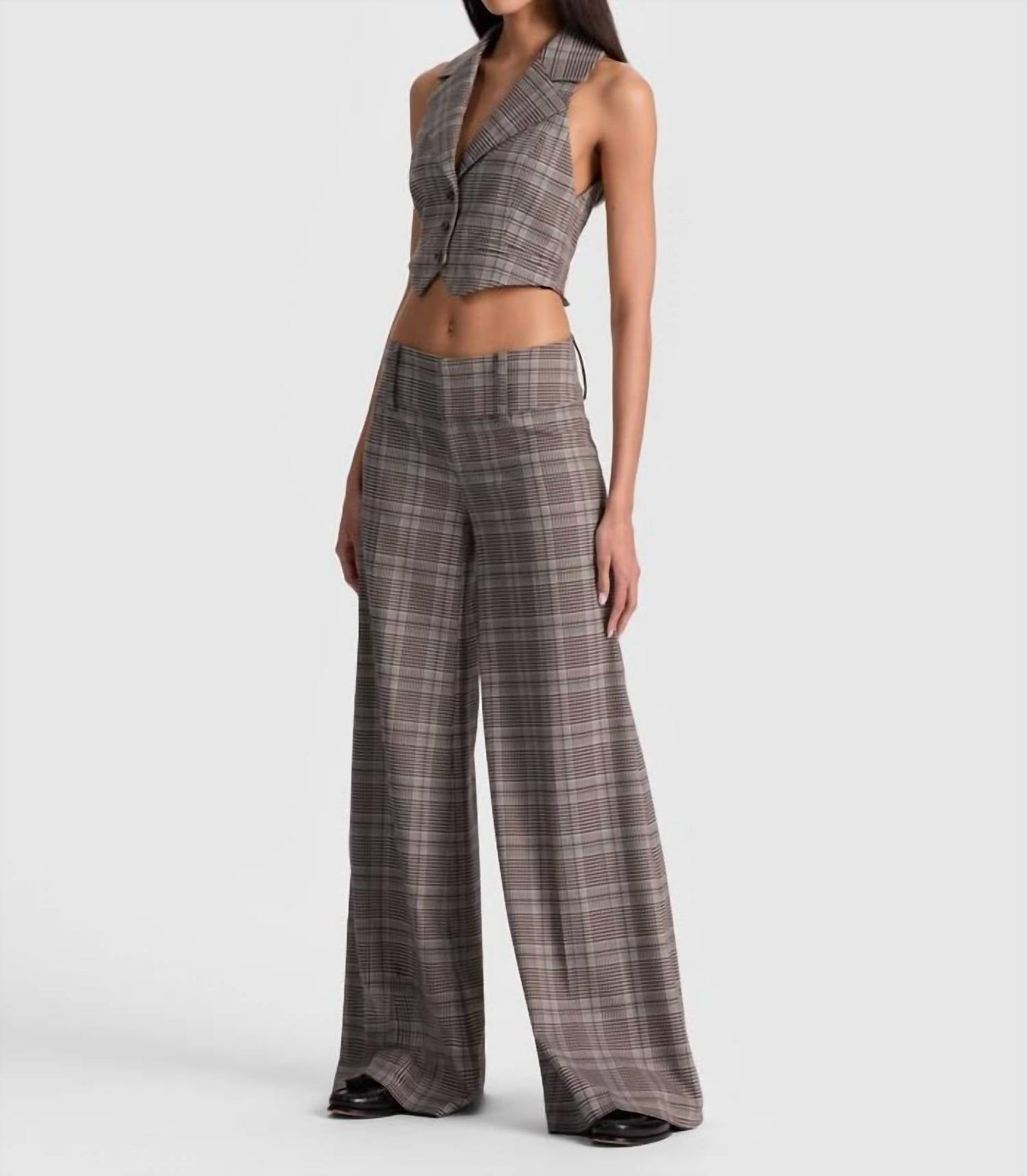 Alice + Olivia - Plaid Wide Leg Pant