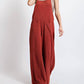 Easel - Textured Linen Wide Leg Romper