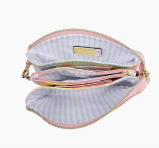 Jen & Co. - Women's Crocodile Leather Tie Dye Crossbody Bag