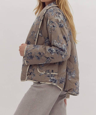 Entro - Layers Of Love Floral Quilted Jacket