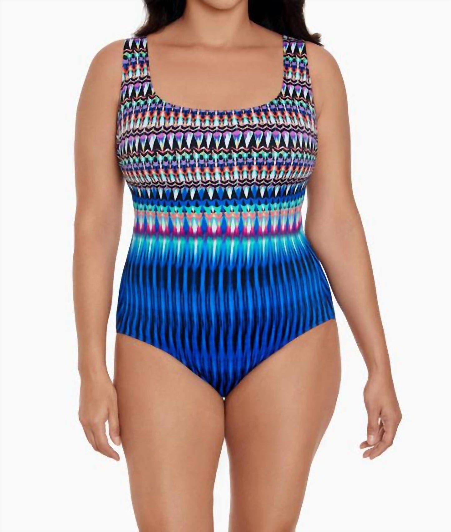 Longitude - Sparkle Park Long Torso Triple X Back Tank One Piece