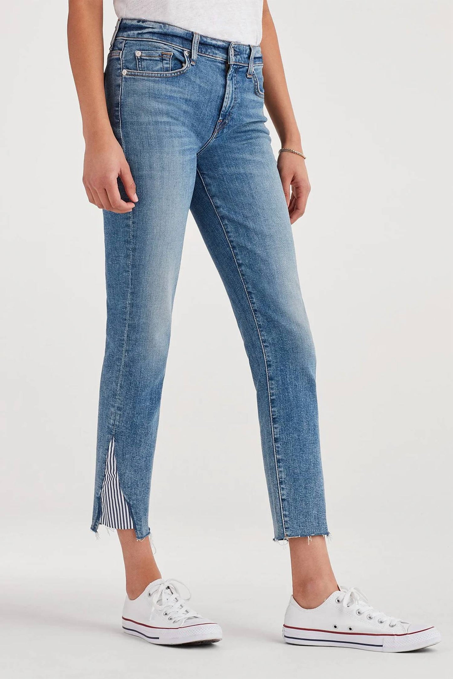 7 For All Mankind - ANKLE SKINNY STRIPE KICK JEAN