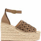 Tory Burch - BASKETWEAVE CALFSKIN WEDGE ESPADRILLE SANDAL