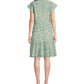 Elan - Printed Button Front A-line Midi Dress