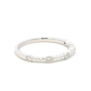 Aamiaa - 0.11 Carat Natural Diamond Art Deco Milgrain Band
