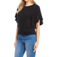 Karen Kane - Flutter Sleeve Drape Front Top