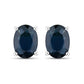 1.90 Carat Genuine Blue Sapphire 10K White Gold Earrings