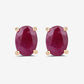 1.70 Carat Genuine Ruby 10K Yellow Gold Earrings