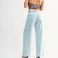 Just Black Denim - Kai Drawstring Wide Leg Denim Jeans
