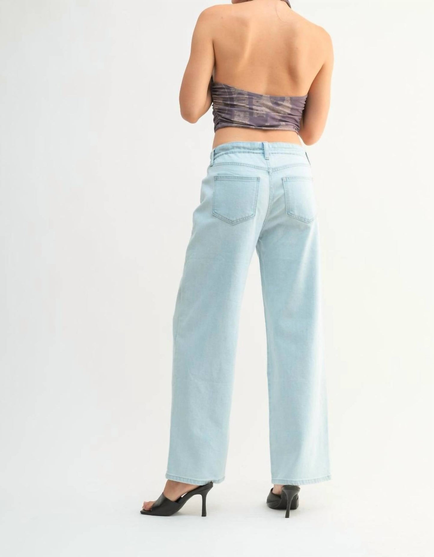 Just Black Denim - Kai Drawstring Wide Leg Denim Jeans