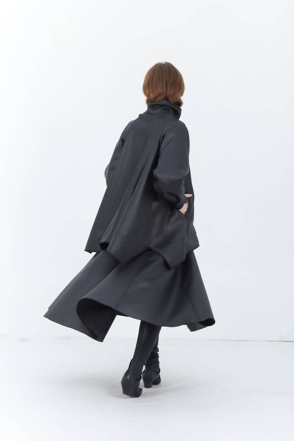 Matthildur - Gable Quilt Midi Skirt