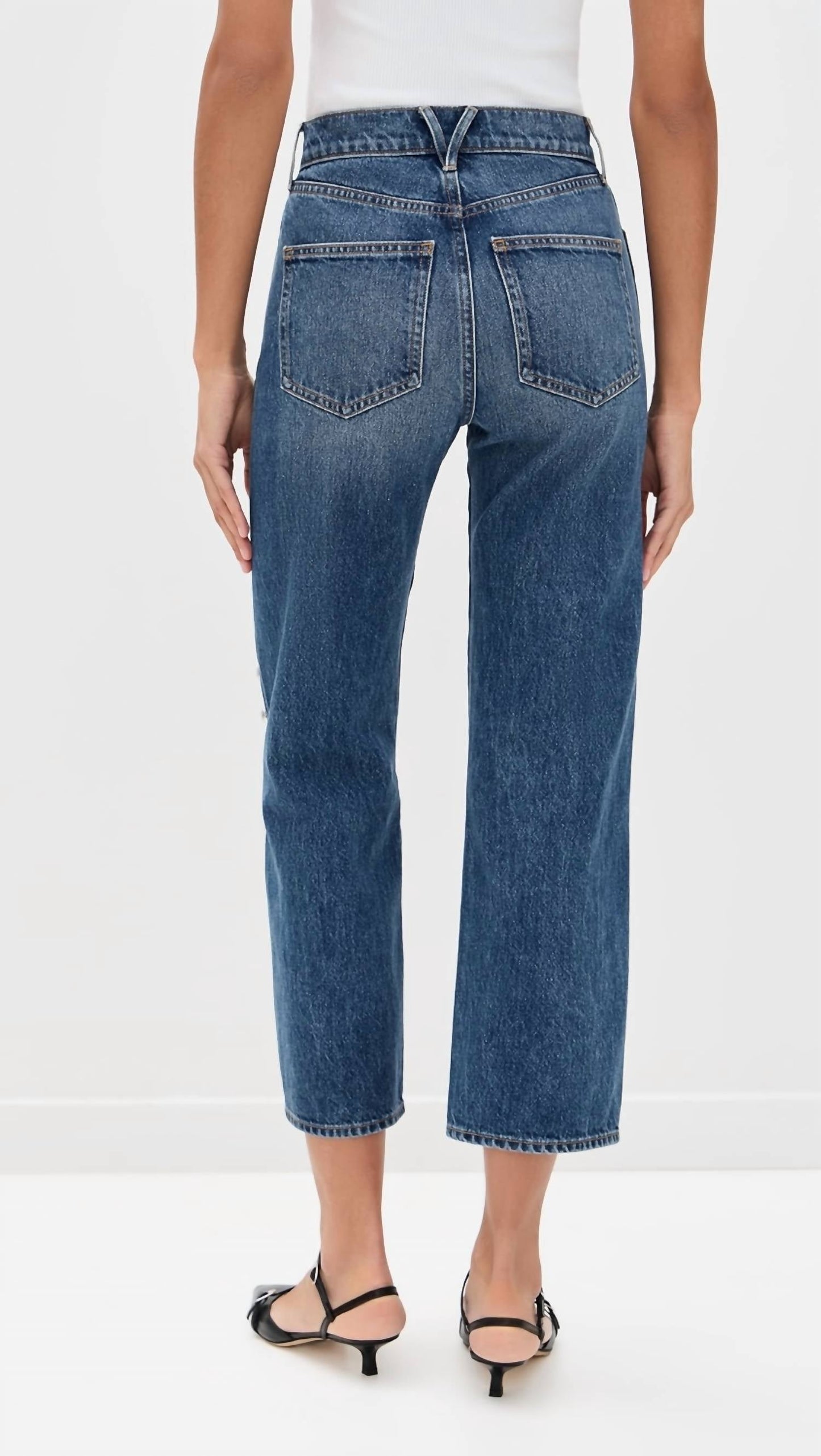 Veronica Beard - Dylan Ankle High Rise Straight Leg Jeans