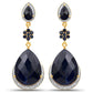 30.04 Carat Dyed Sapphire, Blue Sapphire and White Topaz .925 Sterling Silver Earrings