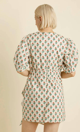 Aureum - Floral Sash Mini Dress