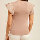 Hem & Thread - Atlas Embroidered Ruffle Sleeve Sweater